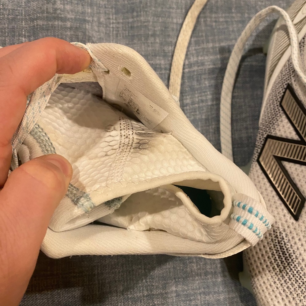 New Balance Freeze LX v2 Lacrosse Cleats Mens White Silver FREEZWT2 Size 7.5 - Picture 8 of 14